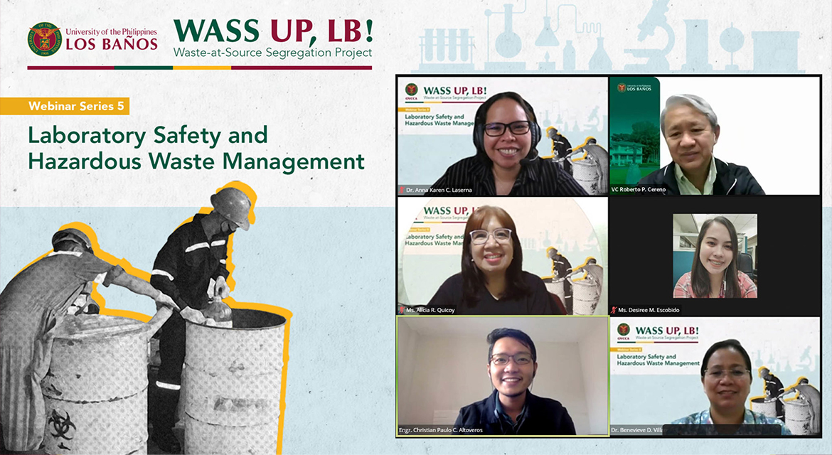 UPLB holds webinar on laboratory safety hazardous waste management